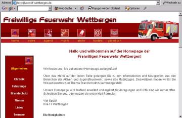 Webseite der FF Wettbergen